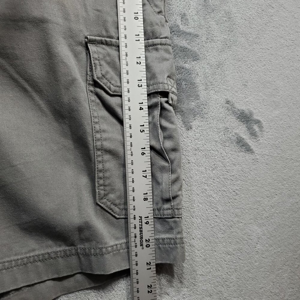 Wolverine Flat Front Dark Wash Cargo Shorts Gray 6 Pockets Men Size 38 - Picture 10 of 11